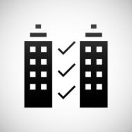 Office Building icon on a white background N7