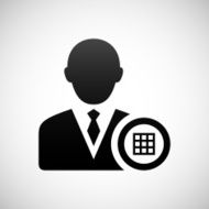 Businessman icon on a white background N23