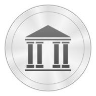 Bank icon on a round button N11