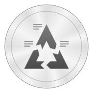 Chevron Chart icon on a round button N11