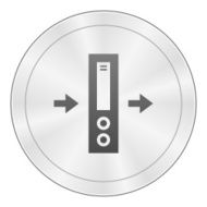 Network Server icon on a round button N6