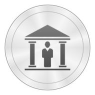 Bank icon on a round button N12