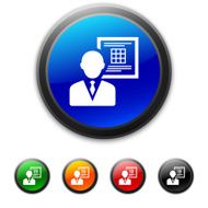 Businessman icon on round buttons N6