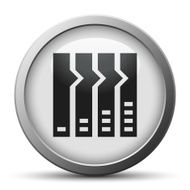 Flowchart icon on a silver button N2
