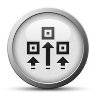 Logistics icon on a silver button