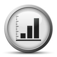 Bar Graph icon on a silver button N3