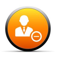 Businessman icon on a round button N26