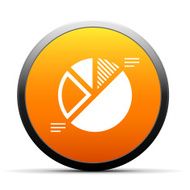 Pie Chart icon on a round button N7