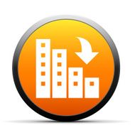 Apartment Building icon on a round button N14