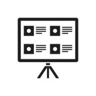 Projection Screen icon on a white background N7