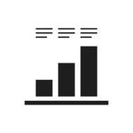 Bar Graph icon on a white background N21