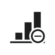 Bar Graph icon on a white background N22