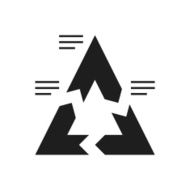 Chevron Chart icon on a white background N12