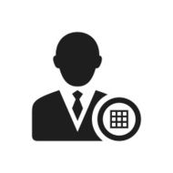 Businessman icon on a white background N27