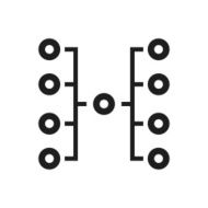 Flowchart icon on a white background N19