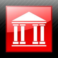 Bank icon on a square button N5