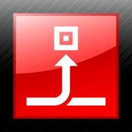 Conveyor icon on a square button N3