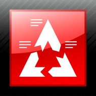 Chevron Chart icon on a square button N5