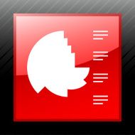 Coxcomb Chart icon on a square button N3