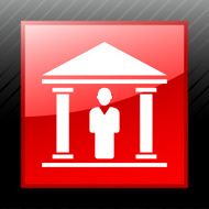 Bank icon on a square button N6