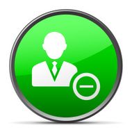 Businessman icon on a round button N30