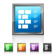 Wall icon on square buttons