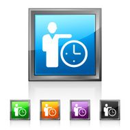 Businessman icon on square buttons N3