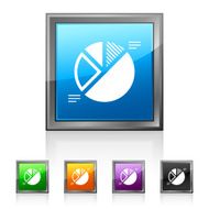 Pie Chart icon on square buttons