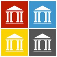 Bank icon on square buttons N3