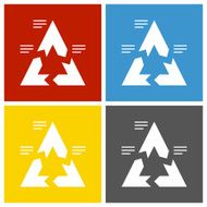 Chevron Chart icon on square buttons N3