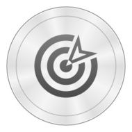 Target icon on a round button N7