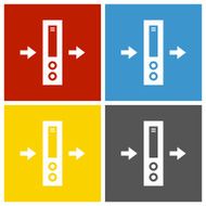 Network Server icon on square buttons N2