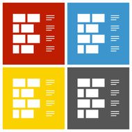 Wall icon on square buttons N2