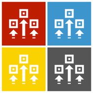Logistics icon on square buttons N2