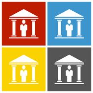 Bank icon on square buttons N4