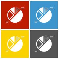 Pie Chart icon on square buttons N2