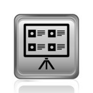 Projection Screen icon on a square button N4