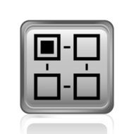 Flowchart icon on a square button N10