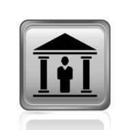 Bank icon on a square button N8