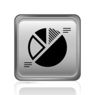Pie Chart icon on a square button N4