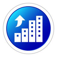 Apartment Building icon on a round button N16