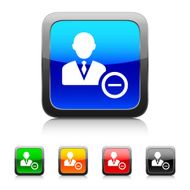 Businessman icon on color buttons
