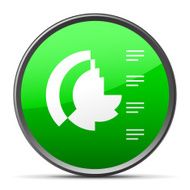 Coxcomb Chart icon on a round button N9