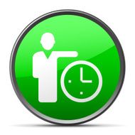 Businessman icon on a round button N37