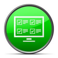 Computer Monitor icon on a round button N9