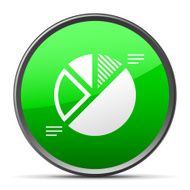 Pie Chart icon on a round button N9