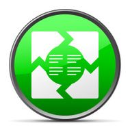 Chevron Chart icon on a round button N17