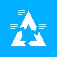 Chevron Chart icon on a blue background