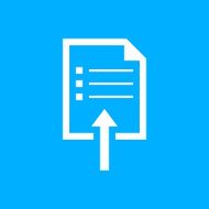 Document icon on a blue background N2
