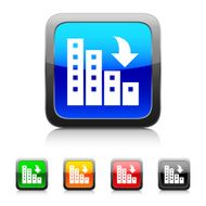Apartment Building icon on color buttons N2